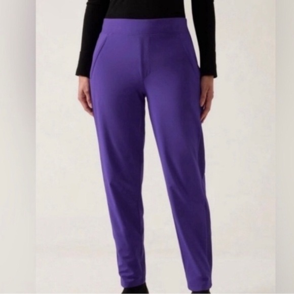 NWT Athleta Brooklyn Lined Pants - Purple - Sz 8T - Picture 2 of 6